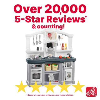 Step2 Fun with Friends Kids Kitchen Playset, Indoor/Outdoor Kitchenette with Lights & Sounds