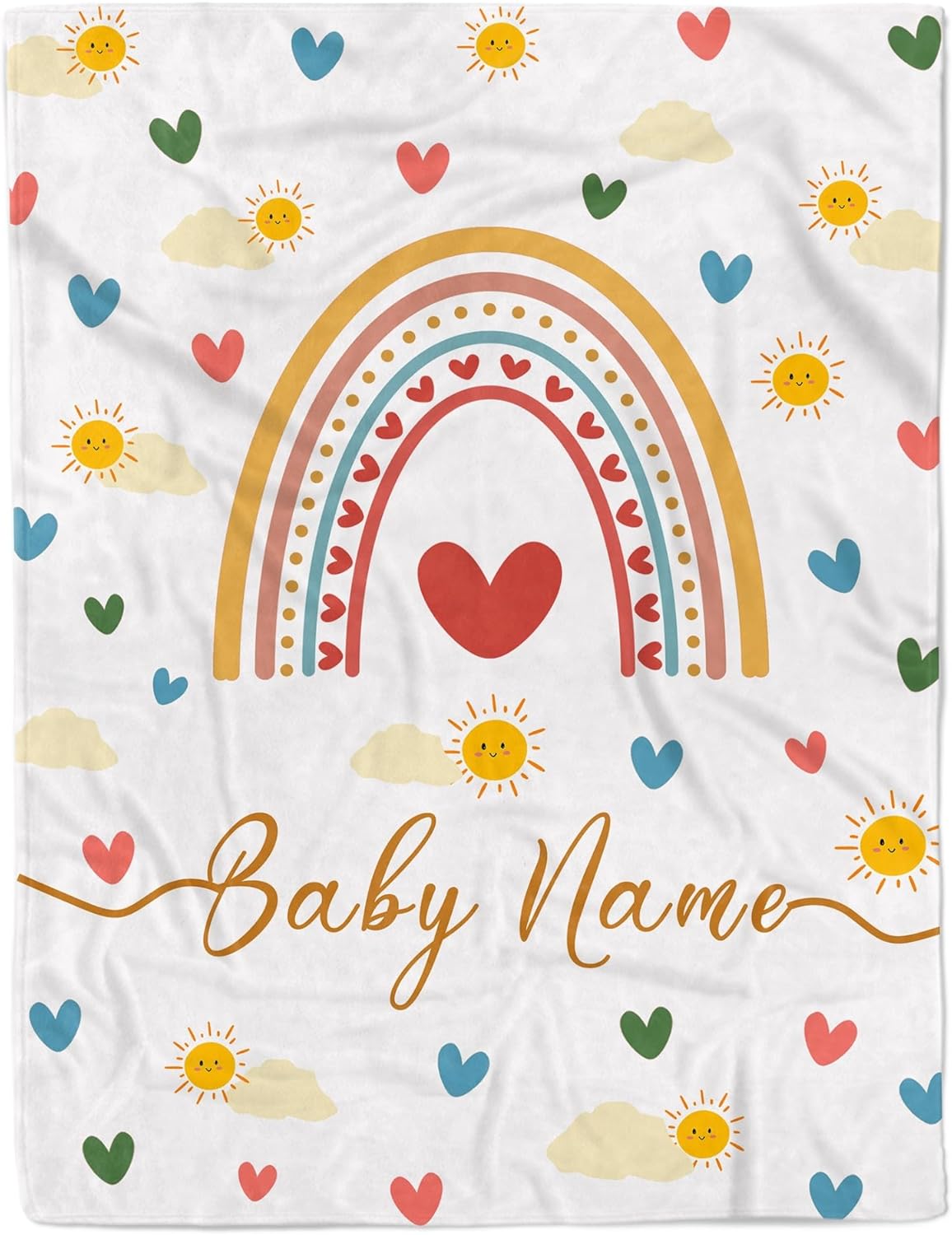 Personalized Baby Name Blanket for Girl Gifts for Baby Shower Christmas Birthday Custom Blanket