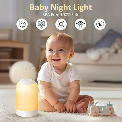 Bedside Touch Night Light, Baby Nursery Nightlight for Kids Adults, Egg Light with Timer, Dimmable