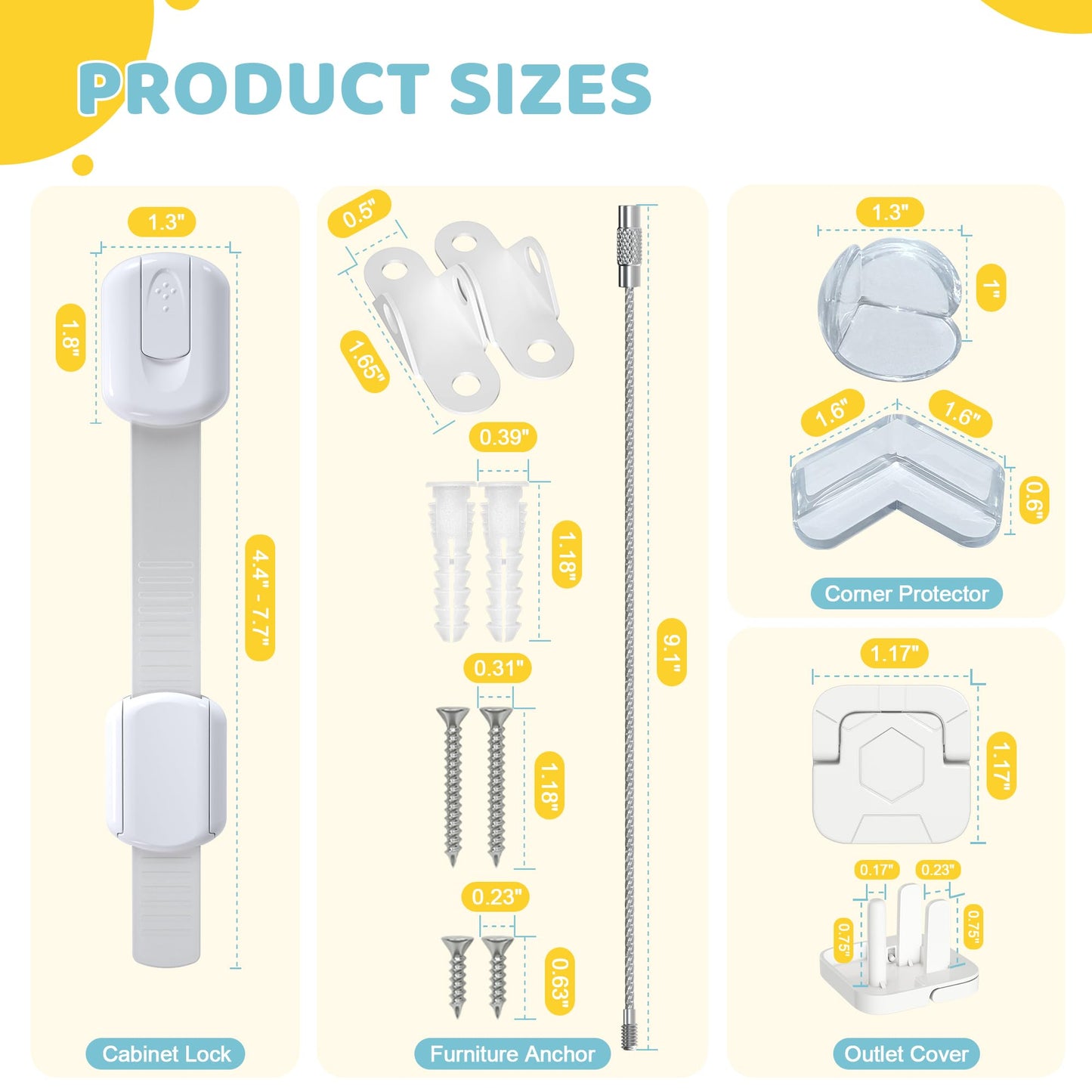 4our Kiddies 56-Piece Baby Proofing Kit & Child Safety Essentials