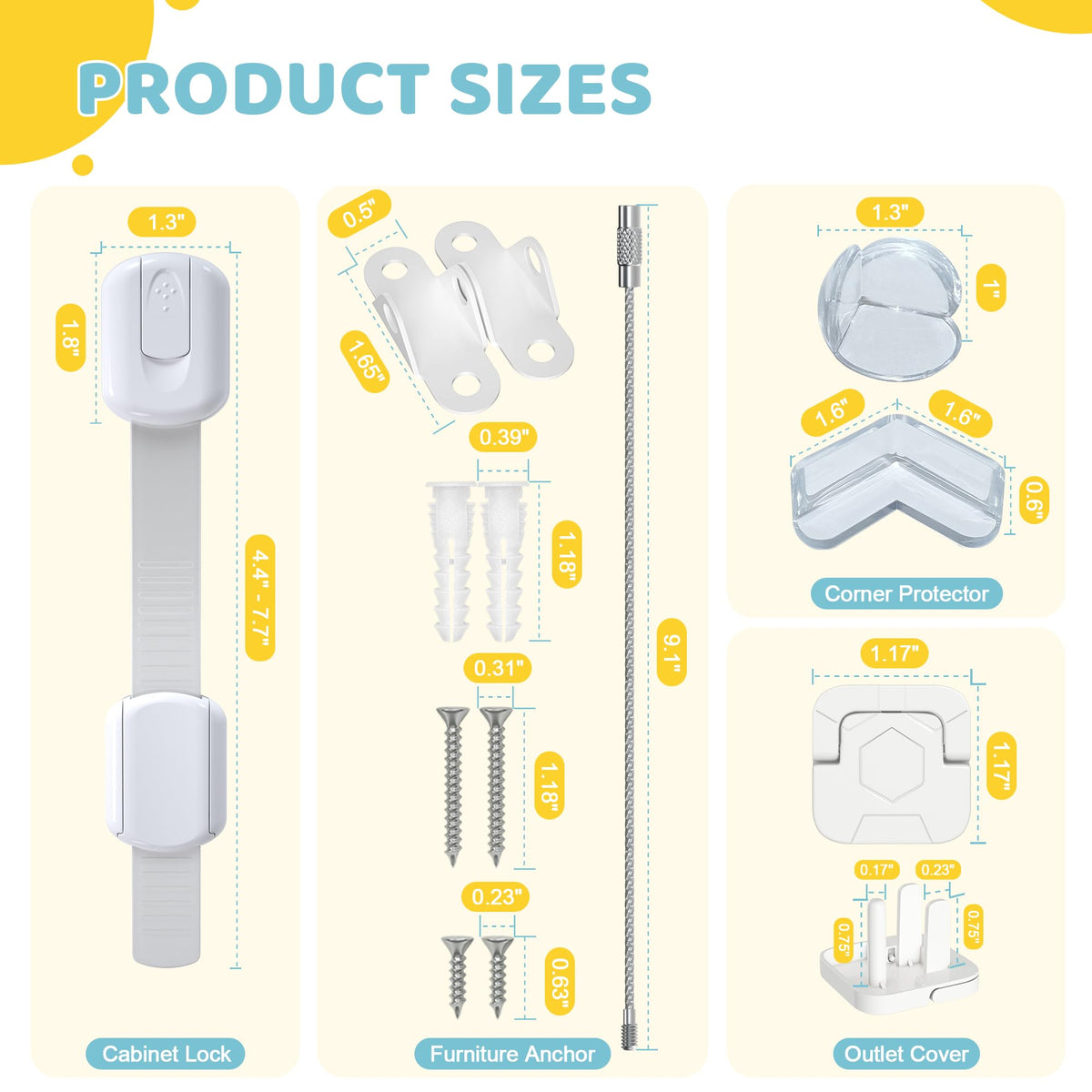 4our Kiddies 56-Piece Baby Proofing Kit & Child Safety Essentials