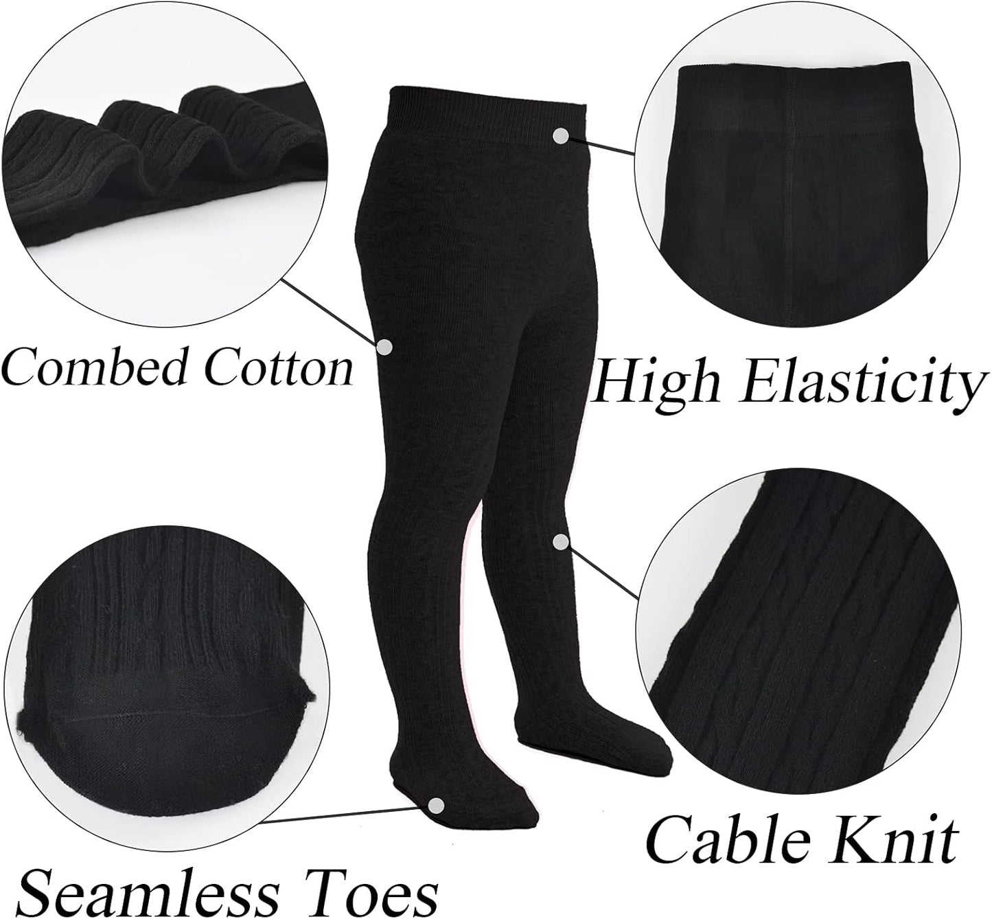 Mini angel Baby Tights Toddler Girl Tights Seamless Cable Knit Leggings Soft Cotton Stockings