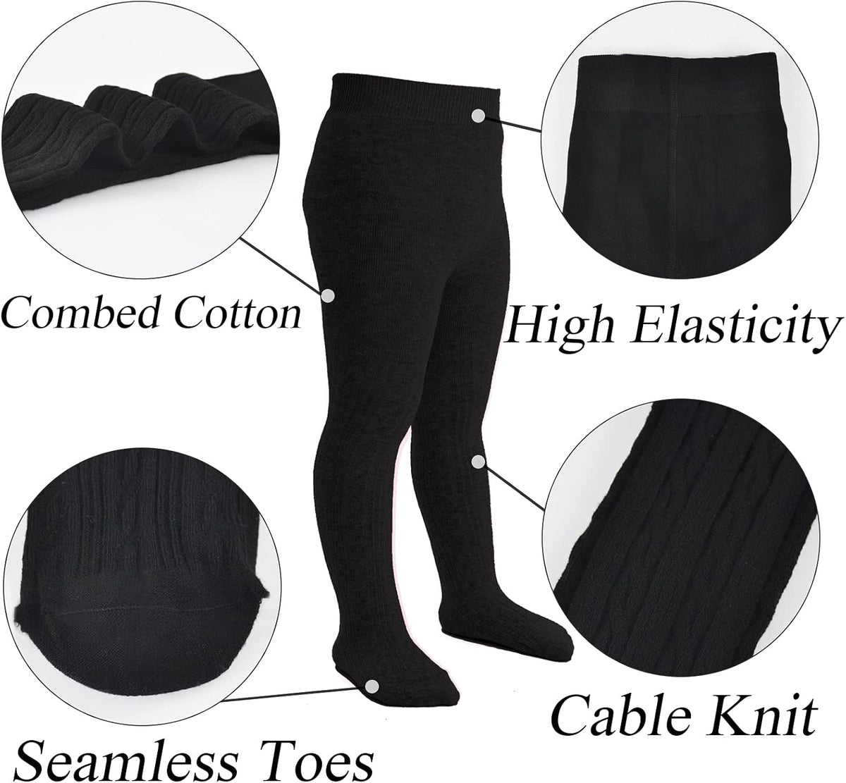 Mini angel Baby Tights Toddler Girl Tights Seamless Cable Knit Leggings Soft Cotton Stockings