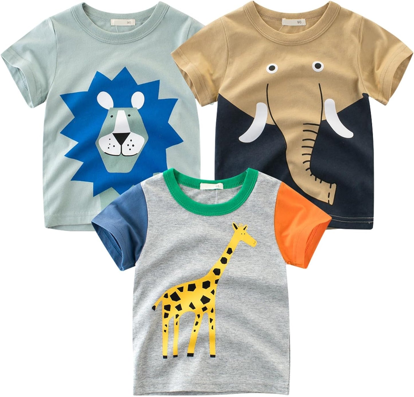 Boys' 4-Pack Excavator Short Sleeve Crewneck T-Shirts Top Tee Size 2-7 Years Toddler Boys' Value