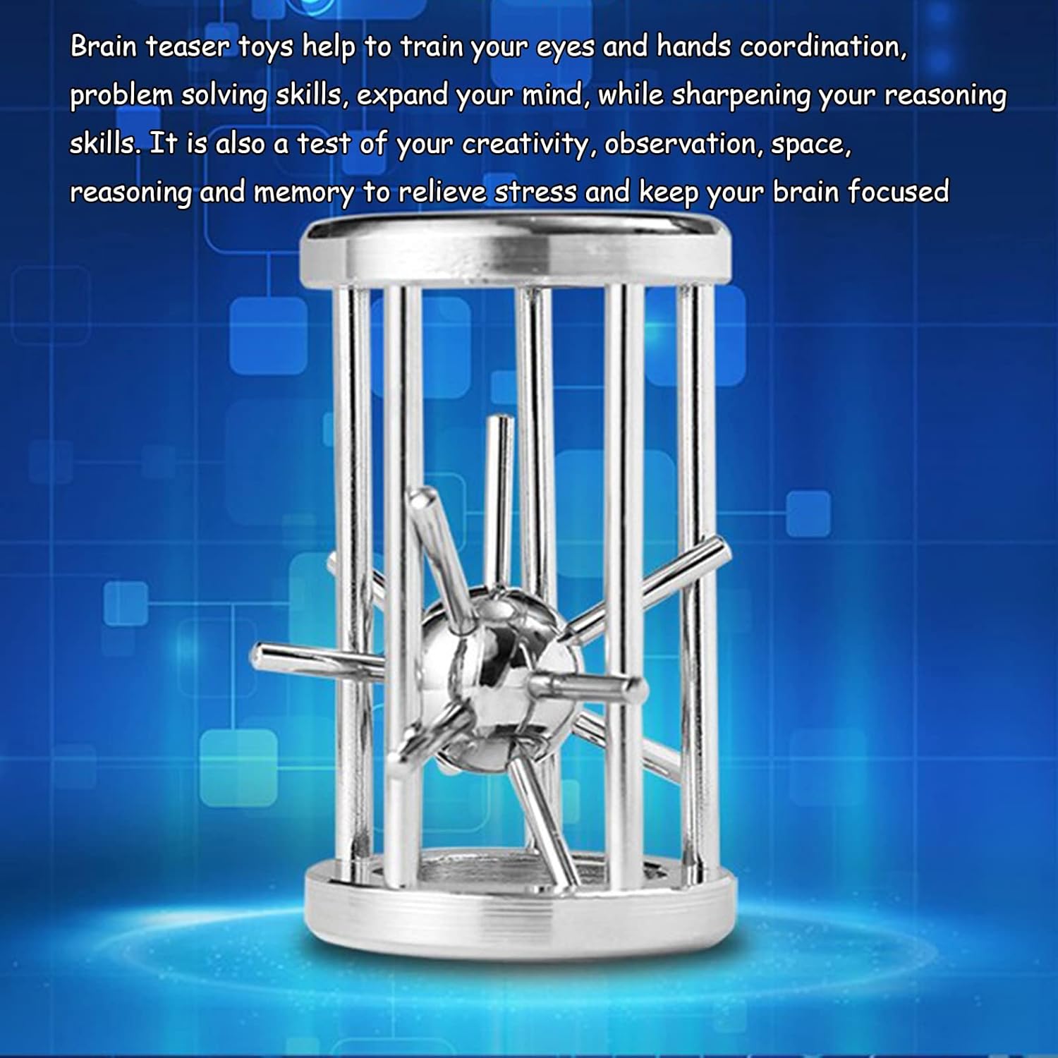 28 pcs IQ Test Puzzle Metal Wire Puzzles Mind Game Educational Toys High Difficulty Brain Teaser