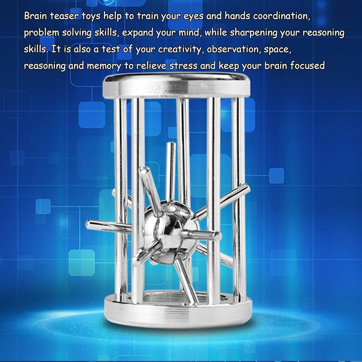 18 pcs IQ Test Puzzle Metal Wire Puzzles Mind Game Educational Toys High Difficulty Brain Teaser