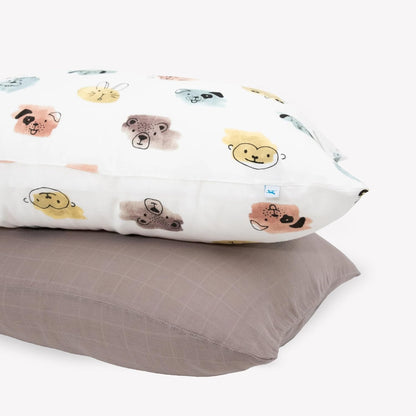 Little Unicorn Standard Pillowcase 2 Pack | Super Soft & Breathable Muslin Fabric | Snug Envelope
