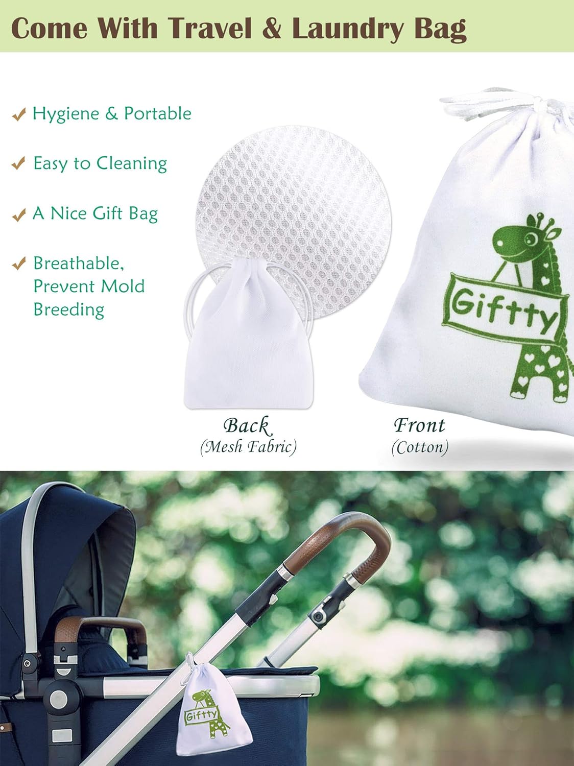 Giftty Baby Teething Mitten, Self-Soothing Teether Glove, Pain Relief Silicone Mitt, Double