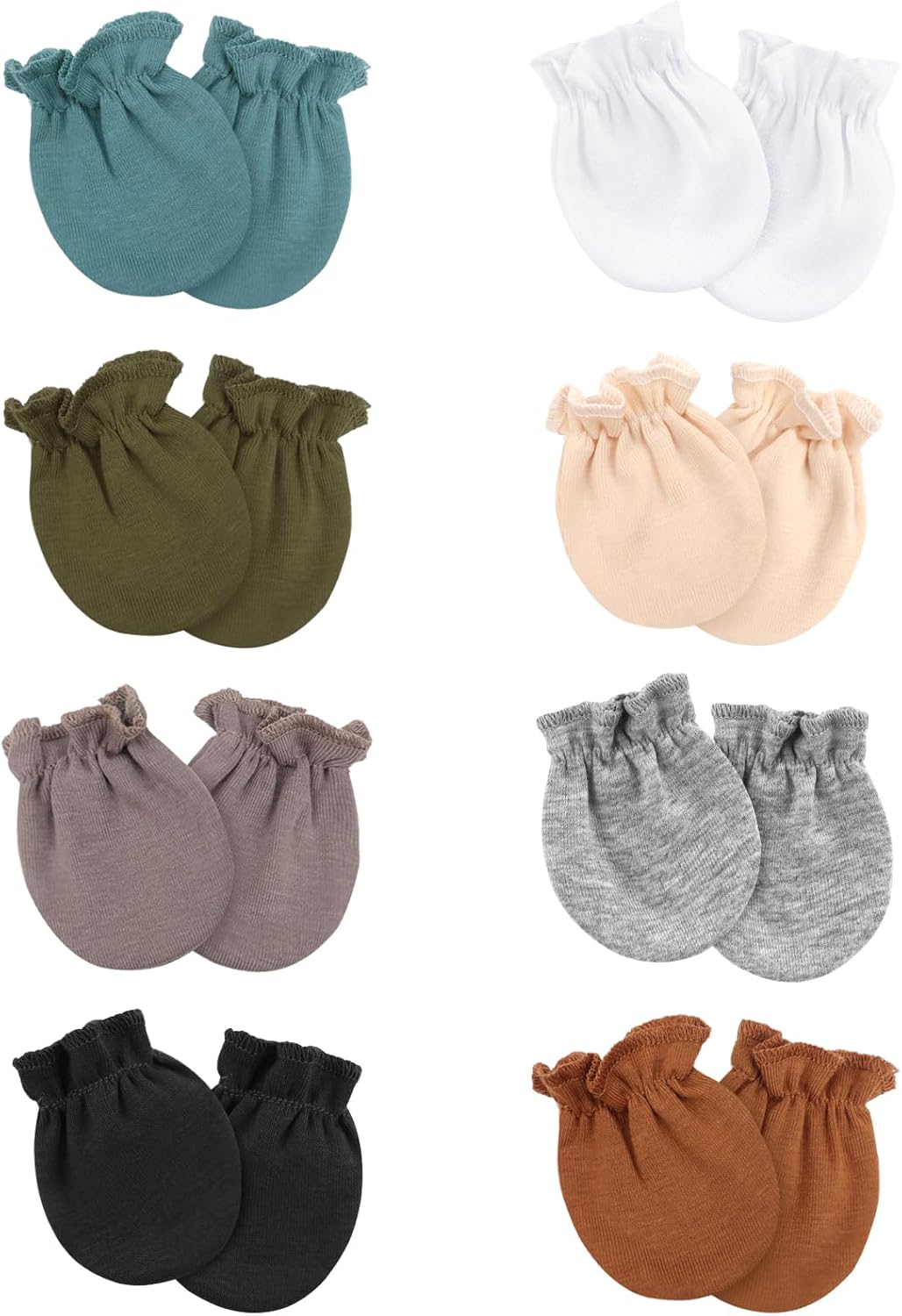 Newborn Baby Mittens No Scratch Cotton Elastic Wrist Gloves Infant Toddler Mittens for Baby Boy