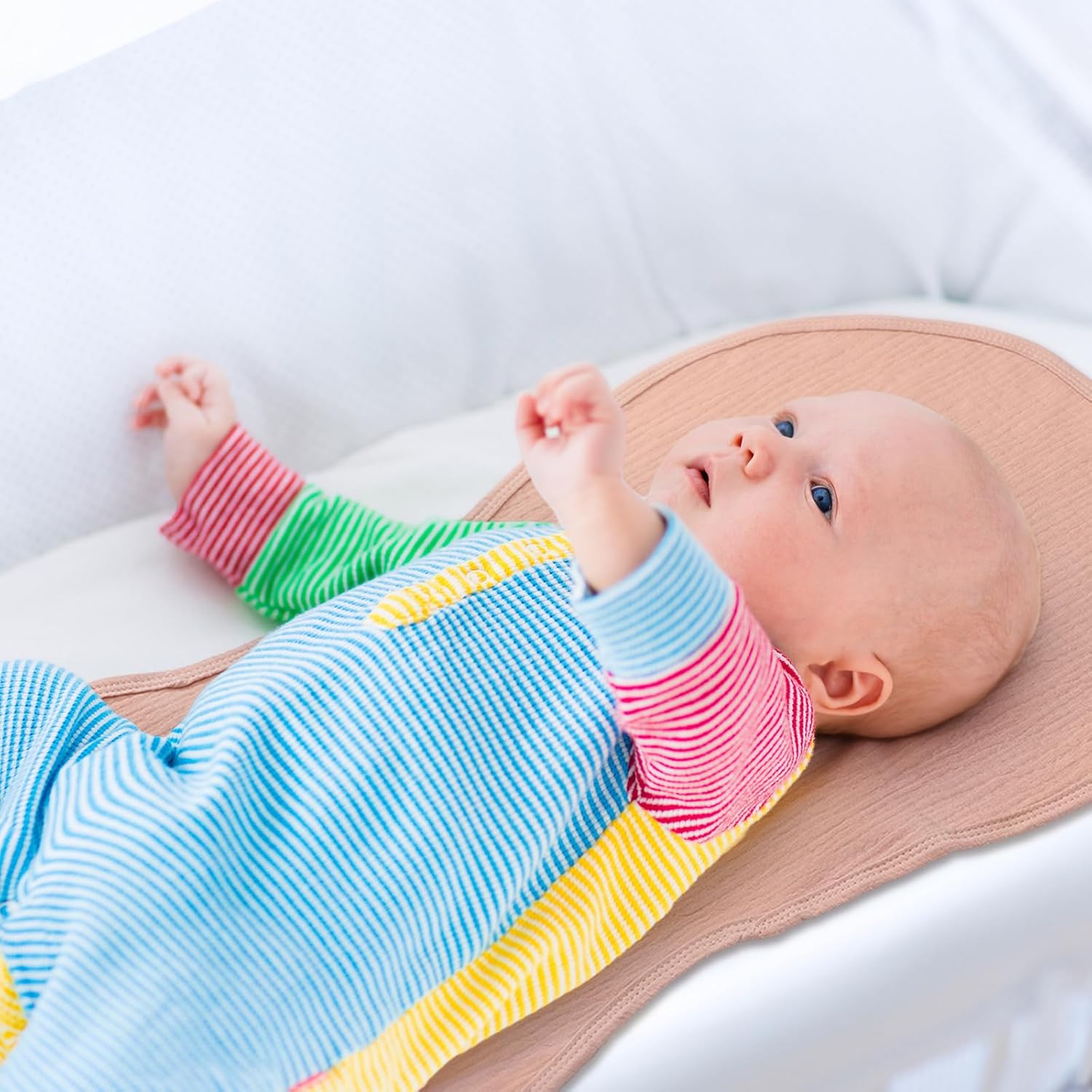 3 Pcs Changing Pad Liners Fits in Peanut Shape Changing Pad Waterproof Diaper Mats Organic Cotton