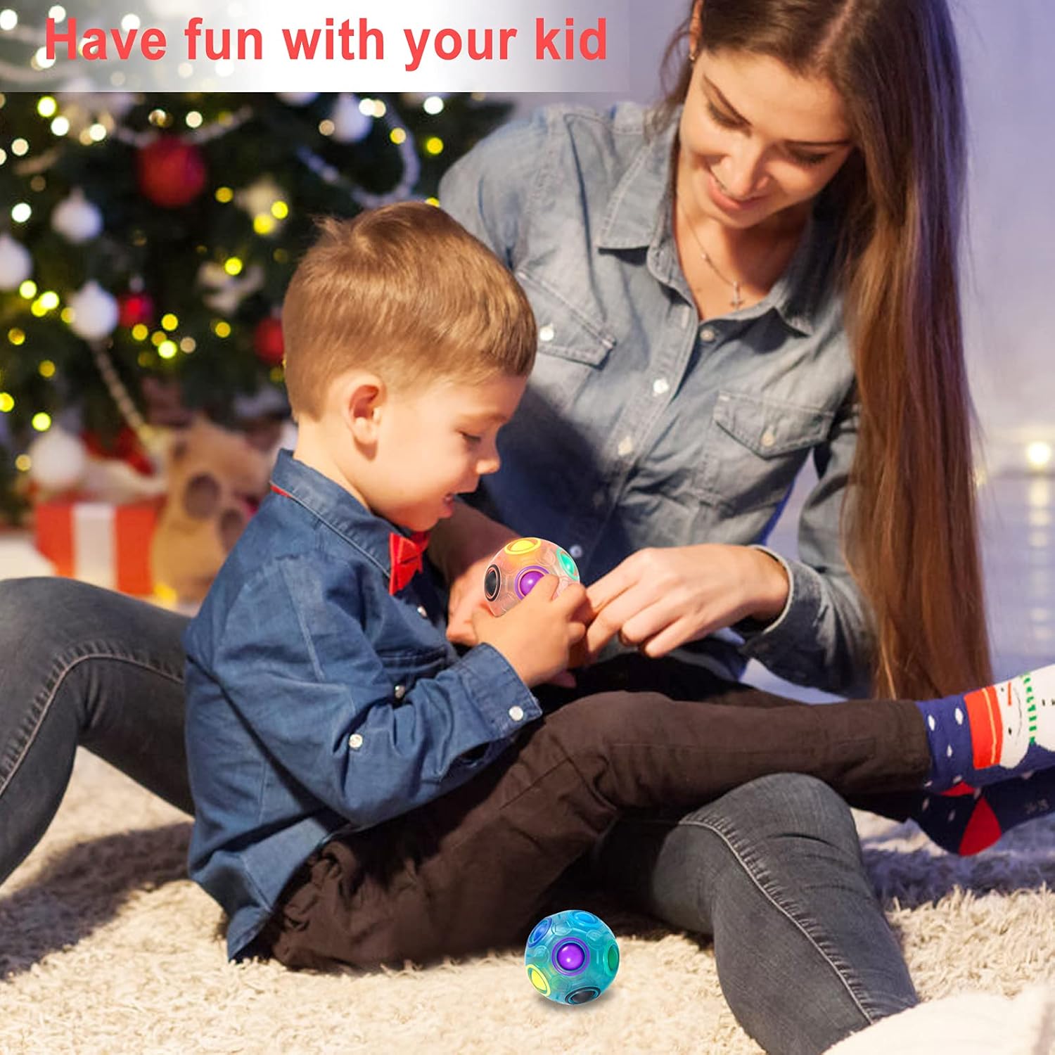 Vdealen Magic Rainbow Puzzle Ball, Fidget Ball Puzzle Brain Teaser Fidget Toy for Boys & Girls