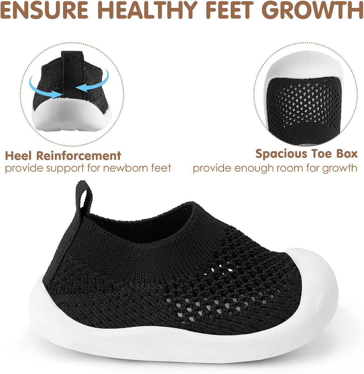 Baby Walking Shoes Toddler Girl Boy Soft Sole Breathable Mesh Slip on Summer Wide Shoes Infant