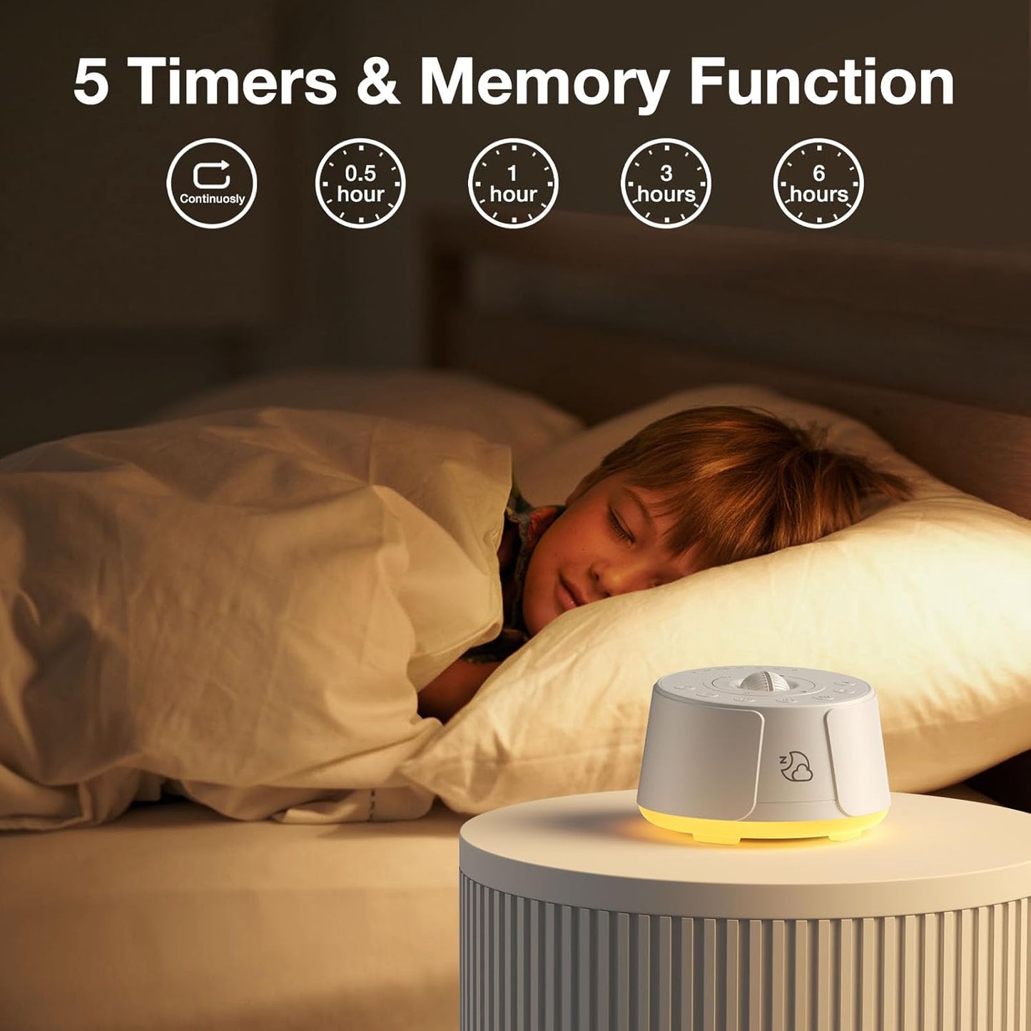 Sound Machine LEICEX White Noise Machine - 30 Soothing Sounds, 10 Colors Night Light, Rechargeable
