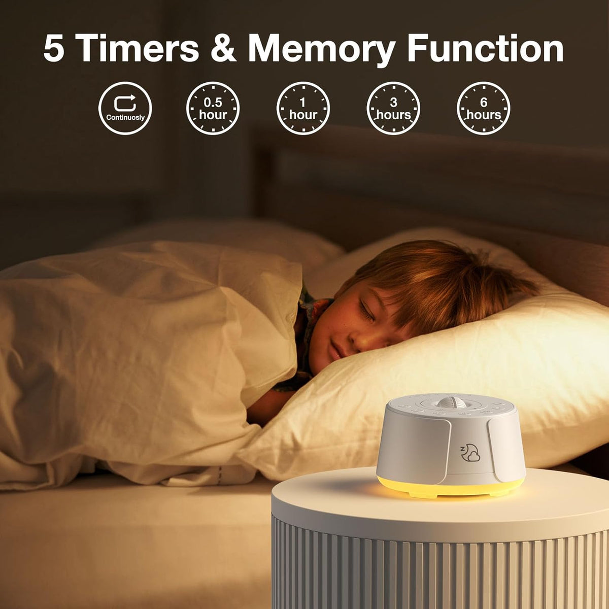 Sound Machine LEICEX White Noise Machine - 30 Soothing Sounds, 10 Colors Night Light, Rechargeable