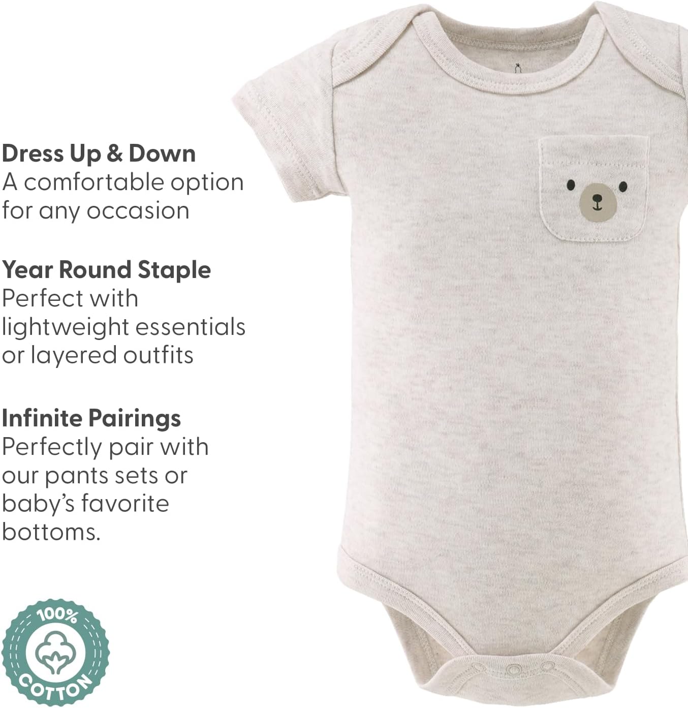 The Peanutshell Baby Bodysuits for Boys or Girls, Gender Neutral Baby Clothes, Newborn to 24m Baby