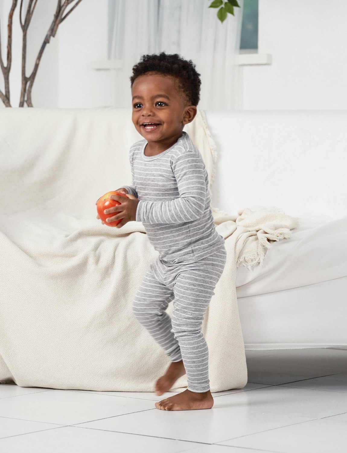 AVAUMA Stripe Pattern Baby Boys Girls Pajama Set Kids Toddler Snug fit Ribbed Sleepwear pjs for