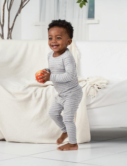 AVAUMA Stripe Pattern Baby Boys Girls Pajama Set Kids Toddler Snug fit Ribbed Sleepwear pjs for