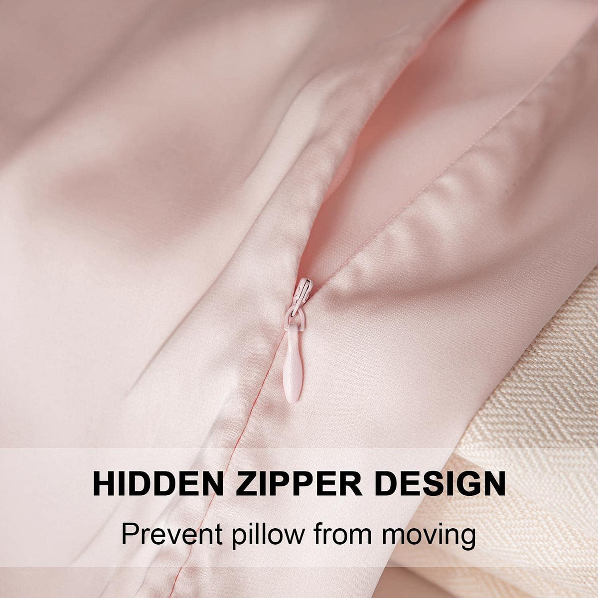 Mulberry Silk Pillowcase for Hair and Skin,King Size Cooling Silk Pillow Case with Hidden