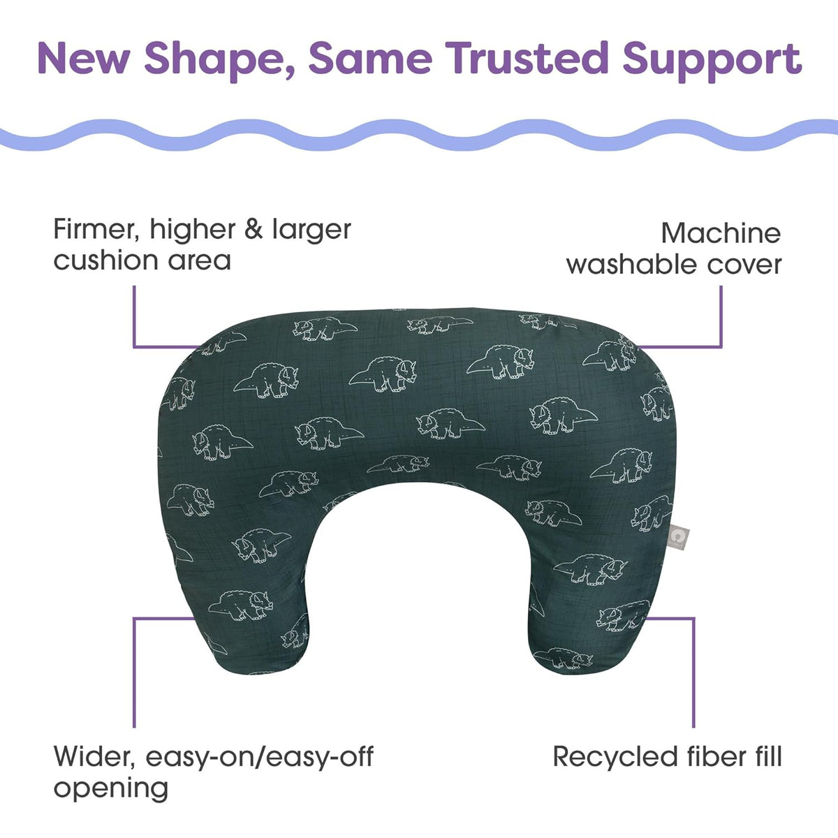 Boppy Nursing Pillow - Ergonomic Bottle & Breastfeeding Pillow with High, Firm, Large Area