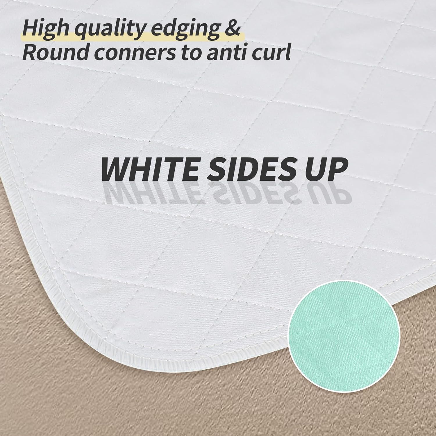 CoolShields Waterproof Bed Pads Incontinence 34'' x 52'' (2 Pack) Washable Reusable Bedwetting
