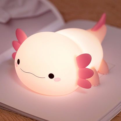 Axolotl Night Light for Kids,Cute Axolotl lamp Gifts Rechargeable light Table Lamp Bedside Lamp,LED