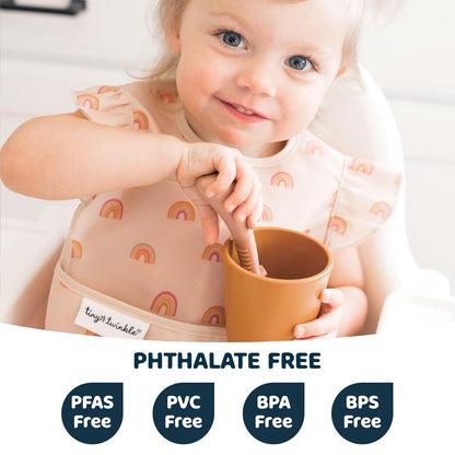 Tiny Twinkle Mess Proof Baby Bib - Waterproof & Lightweight Baby-Led Weaning Apron | 100% Recycled