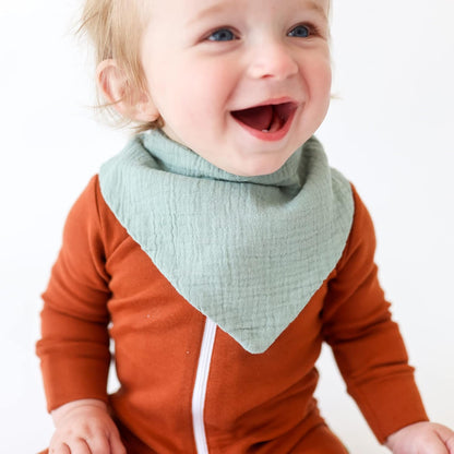 Konssy Muslin Baby Bibs 10 Pack Baby Bandana Drool Bibs 100% Cotton for Unisex Boys and Girls, Soft