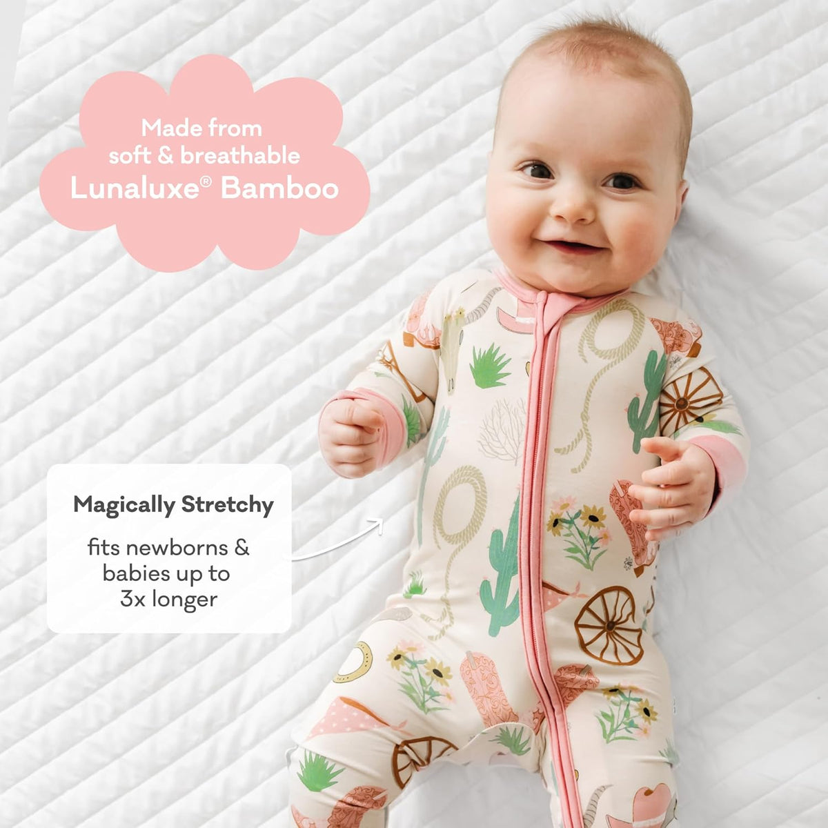 Little Sleepies Pajamas for Baby Boys & Girls, Viscose from Bamboo Baby Pajamas, Preemie & Newborn