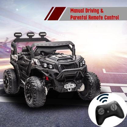 4x4 Kids Ride On Car with Remote Control, 24V Battery Powered Ride On Truck 4WD/2WD Switchable