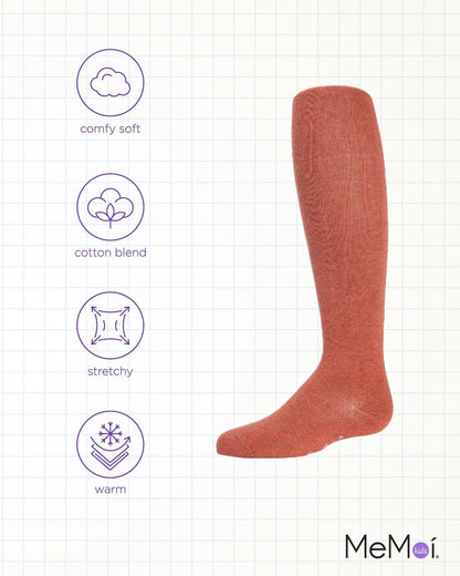 MeMoi Soft Pima Cotton Tights for Girls, Soft and Lightweight Opaque Tights for girls - Sizes 8 to