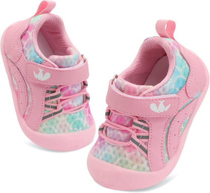 FEETCITY Wide Baby Shoes Boys Girls Baby Barefoot Shoes Breathable Infant Walking Shoe Crib Sock
