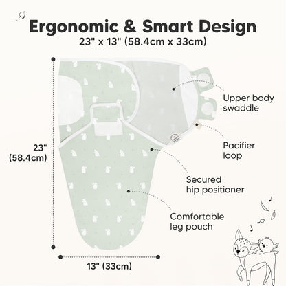 3-Pack Organic Baby Swaddle Sleep Sacks - Swaddles for Newborns, Infant 3-6 Months, Baby Girls