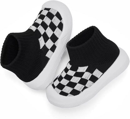 Eashi Baby Boy Girl Non-Skid Indoor Infant Walking Shoes Breathable Warm Elastic Sock Shoes with