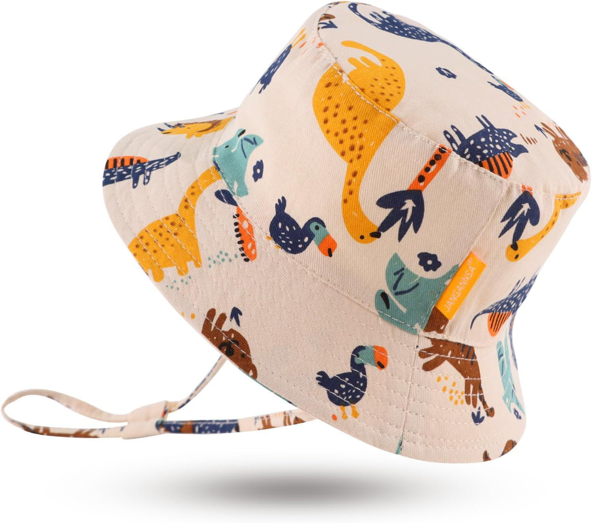 JANGANNSA Cotton Baby Sun Hat Infant Toddler Boys Girls Bucket Hats Summer Sun Protection Kids