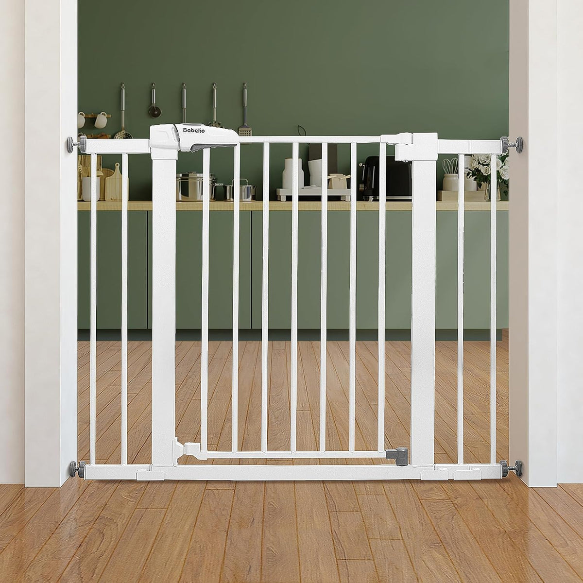 Babelio Baby Gate for Doorways and Stairs, 26''-40'' Auto Close Dog/Puppy Gate, Easy Install