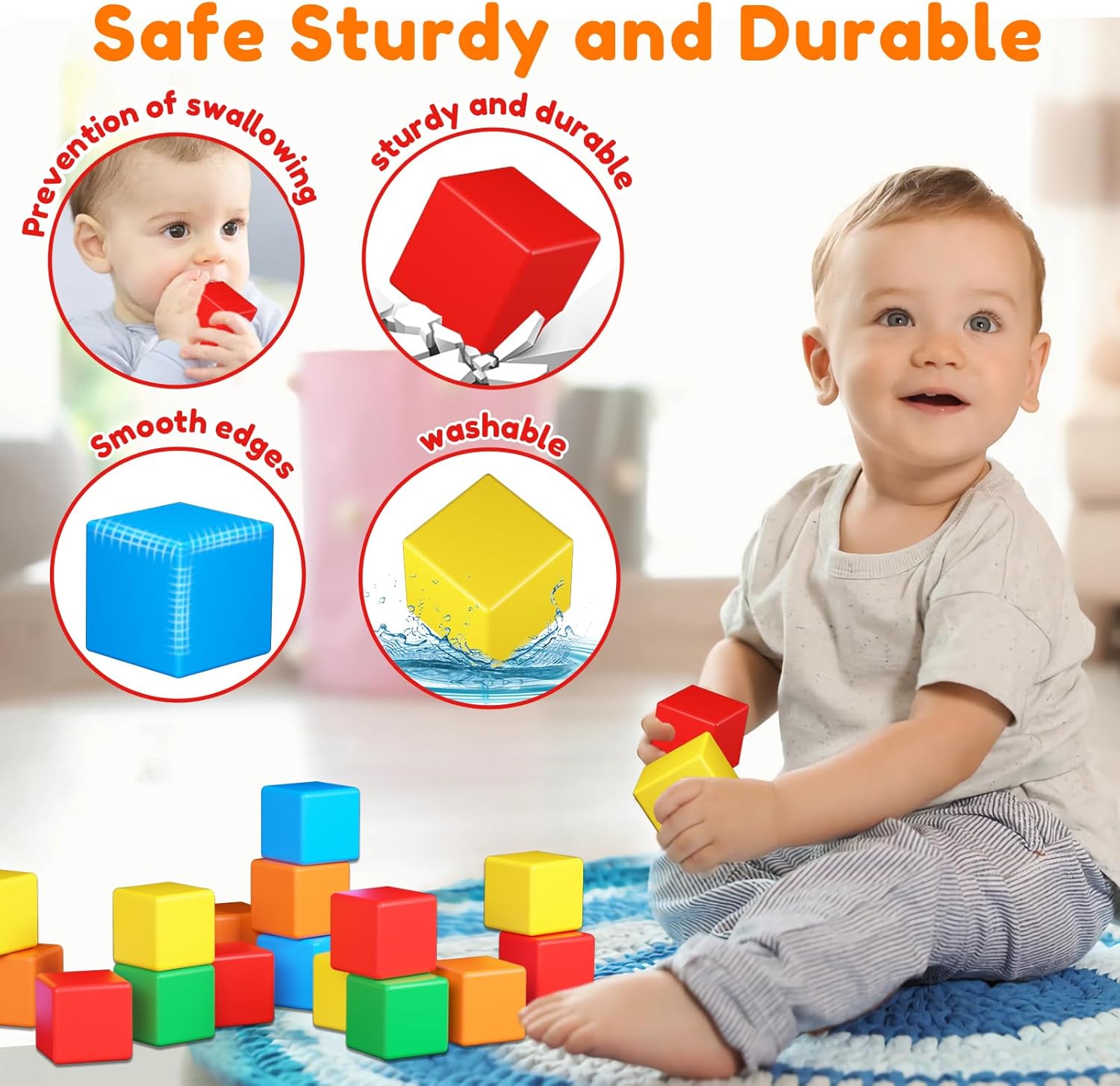 Magnetic Blocks for Toddlers Toys,1.42 Inch Building Blocks Toys for 3 4 5 6 7 8+Years Old Boys