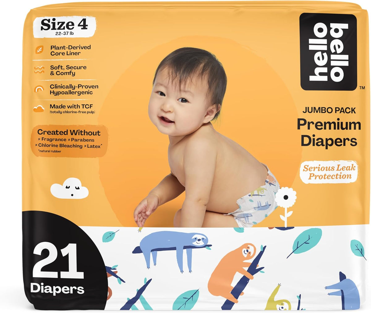 Hello Bello Premium Baby Diapers Size 4, 21 Count of Disposable, Extra-Absorbent, Hypoallergenic