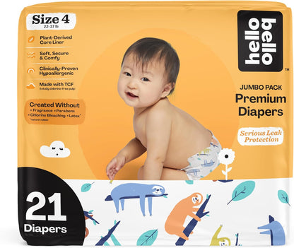 Hello Bello Premium Baby Diapers Size 4, 21 Count of Disposable, Extra-Absorbent, Hypoallergenic