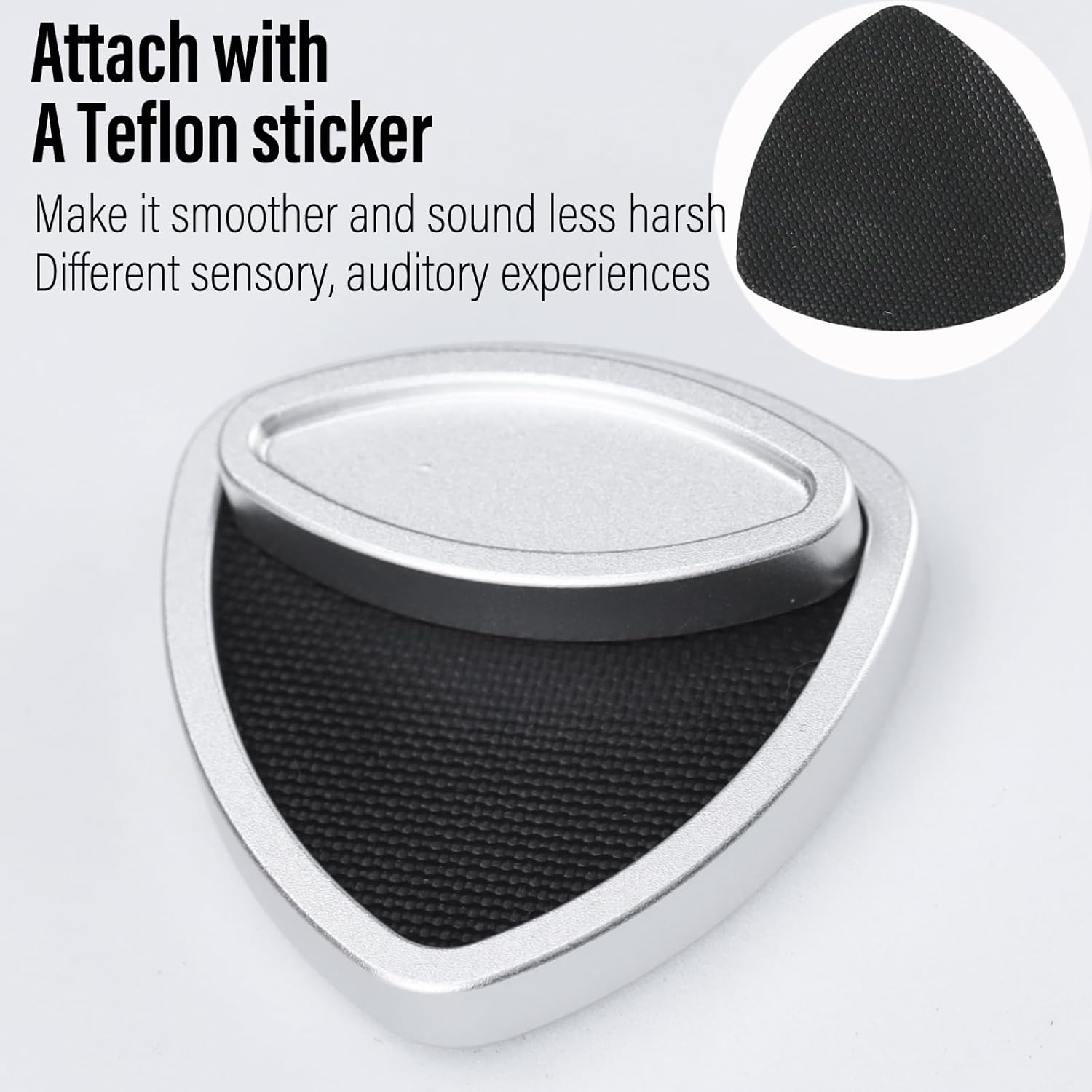 FREELOVE Pivot Magnetic Fidget Slider, Metal Worry Coin Haptic Clicker for Adults, Triangle