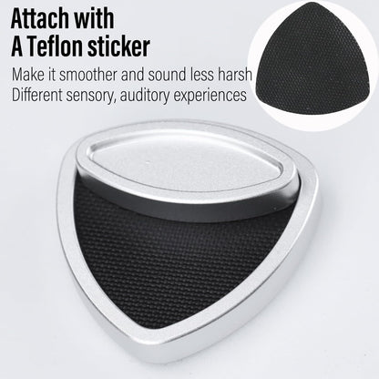 FREELOVE Pivot Magnetic Fidget Slider, Metal Worry Coin Haptic Clicker for Adults, Triangle