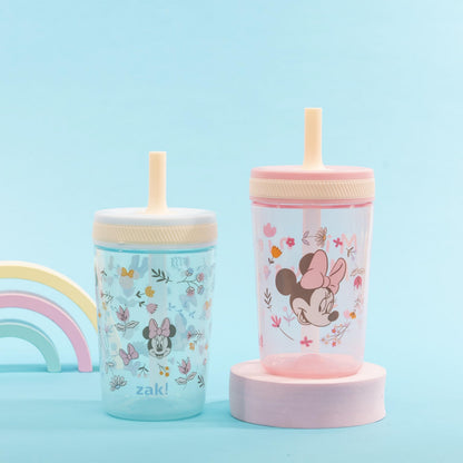 Zak Designs Disney Minnie Mouse Kelso Toddler Cups For Travel or At Home, 15oz 2-Pack Durable