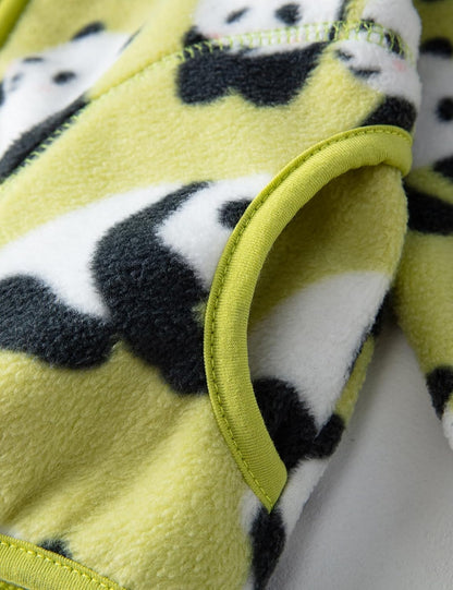 Kids Printed Polar Fleece Jacket Toddler Baby Boys Girls Autumn Winter Warm Sherpa Lining Outerwear