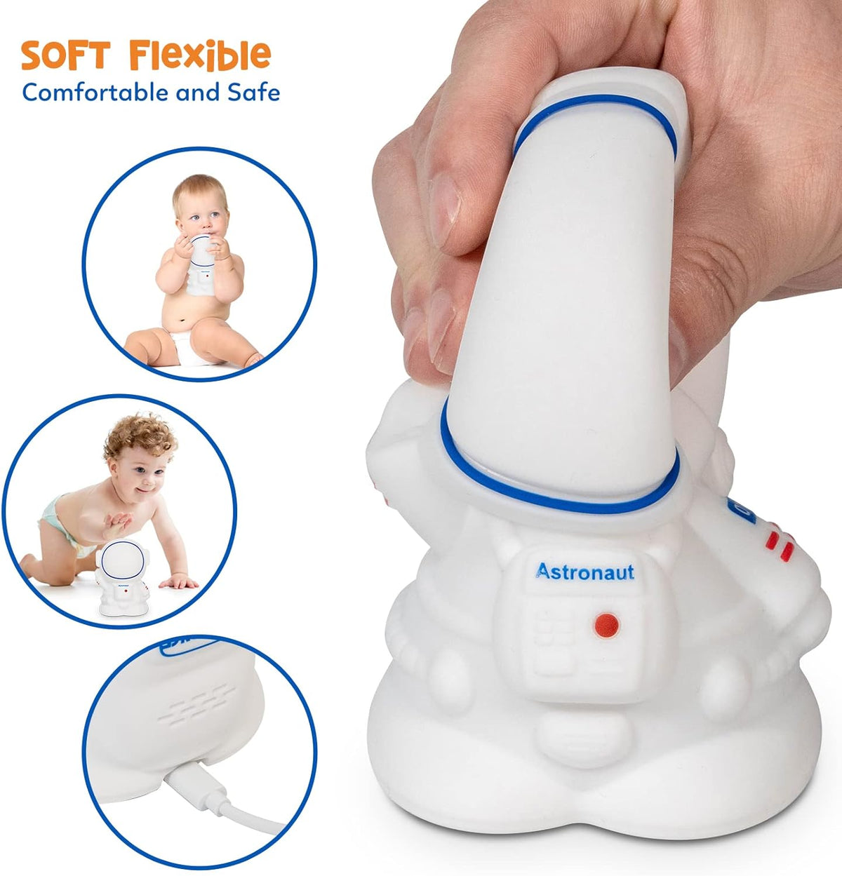 Astronaut Night Light for Kids Room Night Lamp Children Toddler Room Decor Silicone Baby Nursery