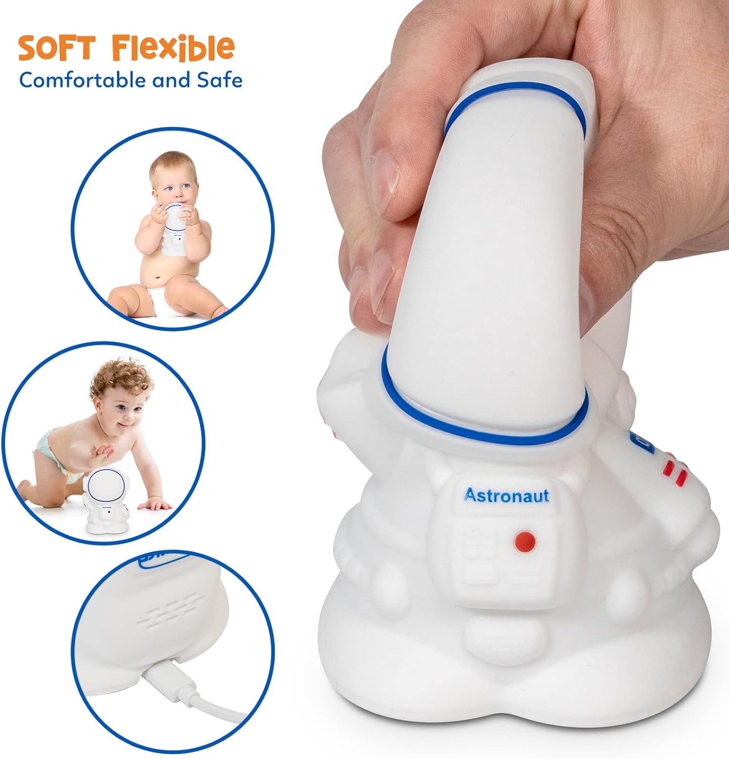Astronaut Night Light for Kids Room Night Lamp Children Toddler Room Decor Silicone Baby Nursery