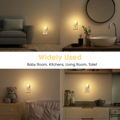 L LOHAS LED Night Lights Plug into Wall, [2 Pack] LED Dimmable Night Light