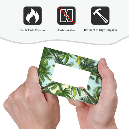 Summer Sky Coconut Palms Trees Green Plants Leaf Decorative Outlet Covers 1 Gang Single Rocker