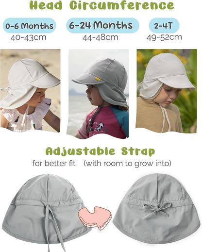 FURTALK Baby Sun Hat Girls and Boys Summer Beach Swim Hat Essentials UPF 50+