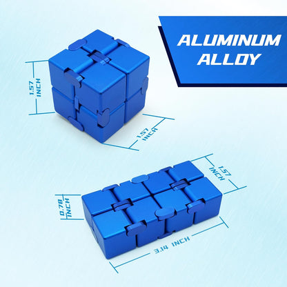 Infinity Cube, Fidget Toys Metal, ADHD Desk Toys for Anxiety, Sensory Items for Adults, Cool