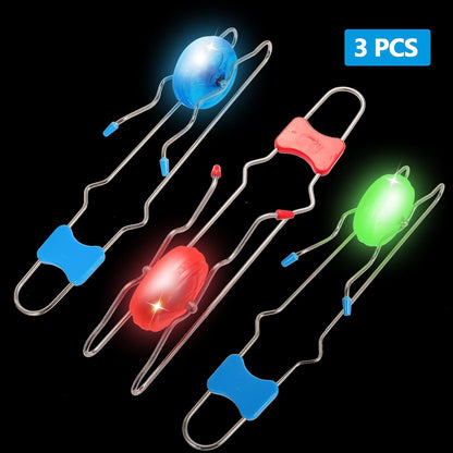 Retro Kids Light Up Gyro Wheel Set - includes 3 10-Inch Track Twisters, Spinning and Light Combo