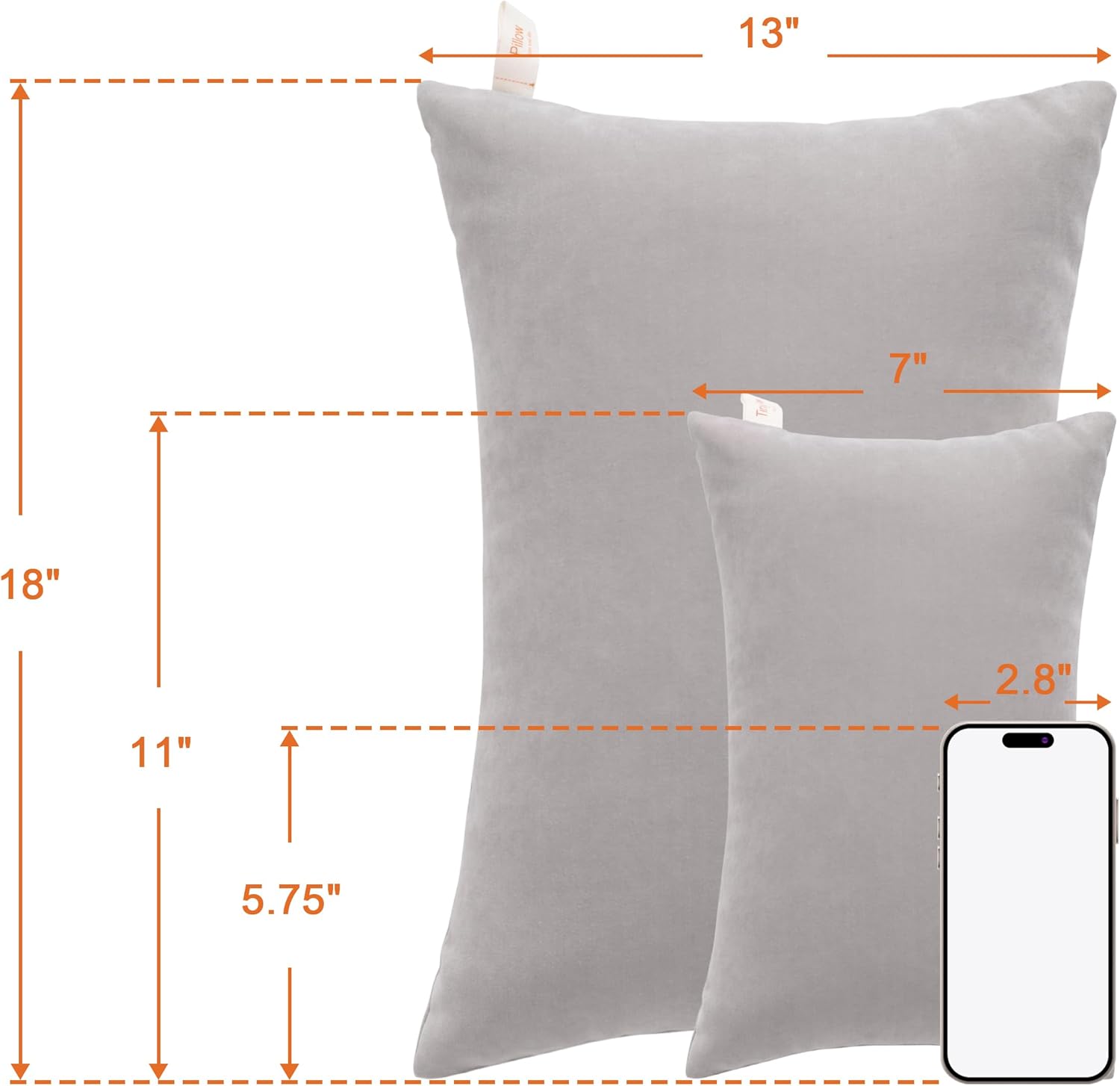 NTBAY Toddler Pillows, Down Alternative 13"x18" Pillows, Machine Washable - Soft and Breathable